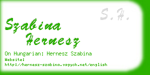 szabina hernesz business card